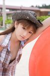  autumn_breeze bikini_top cowboy_hat hat highres ogura_yuko ogura_yuuko photo plaid sleeveless 