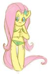  anthrofied arthropod atryl bikini blue_eyes blush butterfly clothed clothing cute cutie_mark equine female fluttershy_(mlp) friendship_is_magic hair hairpin horse insect mammal my_little_pony nervous pegasus pink_hair pony shy skimpy solo standing swimsuit wings 