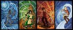  aang avatar:_the_last_airbender dual_weilding element_bender fire katara prince_zuko rock sword toph_bei_fong water wind 