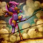  cloud clouds costume cub equine female feral fighter fighting_ring friendship_is_magic mammal mask my_little_pony pegasus ring scootaloo_(mlp) solo wings wrestler wrestling young 