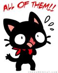  bandanna black black_fur cat celesse english_text feline fur gamer_cat gamercat low_res male mammal open_mouth solo text 