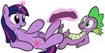  crotchboob dildo double_dildo dragon equine female feral friendship_is_magic green_eyes horn magic male mammal my_little_pony penis purple_eyes pussy scalie sex_toy spike_(mlp) teats twilight_sparkle_(mlp) unicorn 