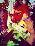  ambiguous_gender amyth_(character) dragon eyes_closed falvie falvie_(character) female fur furred_dragon green_fur horn hug red_fur wings 