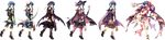  blue_hair bow_(weapon) cape costume_chart dual_wielding foreshortening hat ilfa key knife mitsumi_misato thighhighs to_heart_2 to_heart_2_dungeon_travelers weapon 