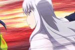  animated_gif caren_ortensia carnival_phantasm fate/hollow_ataraxia lancer money screen_capture slap sparkle speed_lines white_hair yellow_eyes 