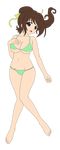  bikini brown_hair high_res legs long_hair mitsuki_sohara mizugi photoshop pinytail smile solo sora_no_otoshimono thighs vector_trace 