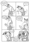  balls boxers canine cock_growth comic dialog dialogue english_text greyscale growth male mammal masturbation monochrome oral penis pills shaded solo text underwear unknown_artist 