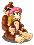  anal_penetration blonde_hair cub dixie_kong donkey_kong female female_on_top gorilla hair male mammal monkey nintendo on_top penetration penis primate pussy reverse_cowgirl_position sex video_games young 