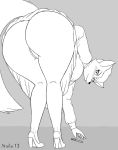  anthro blush butt canine female fox fur invalid_tag mammal noke13 pussy solo wide_hips 