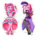  anthro anthrofied blue_eyes blush body_pillow clothing cute dakimakura equine feather female fishnet friendship_is_magic gloves hair hat horse long_hair lying mammal my_little_pony on_back outfit pink_hair pinkie_pie_(mlp) pony skykain solo 