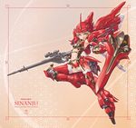  armor beam_rifle bikini_armor energy_gun gun gundam gundam_unicorn highres mecha_musume rifle shield sinanju solo uni_tenten weapon 