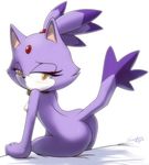  amber_eyes blaze_the_cat blush breasts butt cat collar feline female hair invalid_tag looking_at_viewer looking_back mammal nancher nipples nude plain_background purple purple_body purple_hair sega solo sonic_(series) white_background 
