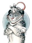  avoid_posting blue_eyes conditional_dnp cute feline female feral leopard mammal marsupial opossum smile snow_leopard tani_da_real 