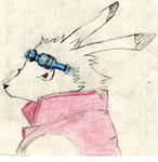  eyewear goggles king_kazuma lagomorph lined_paper mammal rabbit scan summer_wars 