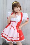  ahoge apron character_request cosplay hairband moeka moeka_(cosplayer) photo source_request tagme_character tagme_series waitress 