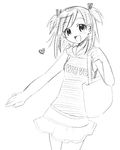  bag casual greyscale harmonia lowres mahou_sensei_negima! monochrome sasaki_makie sketch solo 