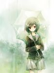  bad_id bad_pixiv_id original red_eyes school_uniform shimeko solo umbrella 