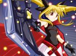  artist_request axe bardiche blonde_hair fate_testarossa long_hair lyrical_nanoha mahou_shoujo_lyrical_nanoha mahou_shoujo_lyrical_nanoha_a's solo weapon 