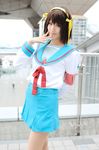  armband cosplay hair_ribbon hair_ribbons hairband photo ribbon sailor sailor_uniform saya saya_(cosplayer) school_uniform serafuku suzumiya_haruhi suzumiya_haruhi_no_yuuutsu 