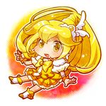  blonde_hair boots bow bowtie chibi cure_peace full_body hair_flaps hair_ornament hairpin kise_yayoi long_hair lowres magical_girl mofumofu_(koppe_love) no_nose precure puffy_sleeves skirt smile_precure! solo wide_ponytail wrist_cuffs yellow yellow_bow yellow_eyes yellow_skirt 