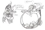  cutie_mark dialog discord_(mlp) draconequus english_text equine female feral friendship_is_magic horn horse male mammal mickeymonster monochrome my_little_pony pegasus pinkie_pie_(mlp) plain_background pony text white_background wings 