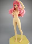  1girl absurdres baka_to_test_to_shoukanjuu breasts censored figure highres himeji_mizuki legs long_hair nipples nude photo pink_hair smile 