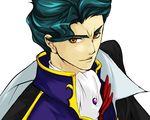  1boy artist_request code_geass green_hair jeremiah_gottwald male male_focus orange_eyes solo source_request 