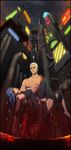  1boy 1girl akatsuki_(naruto) bare_shoulders blue_hair carrying eyes_closed eyeshadow hidan highres konan kunoichi-san labret_piercing long_image makeup naruto naruto_shippuuden paper rain tall_image torn_clothes white_hair 