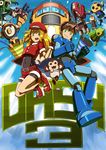  aero blonde_hair capcom female gloves green_eyes male rockman rockman_dash rockman_dash_2 rockman_dash_3 roll_caskett shorts smile 