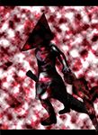  1boy blood corpse great_knife knife male male_focus pyramid_head silent_hill silent_hill_2 solo sword weapon 