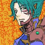  1boy artist_request code_geass face green_hair jeremiah_gottwald lowres male male_focus solo source_request 