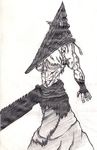  1boy blood genderswap great_knife knife male male_focus pyramid_head silent_hill silent_hill_(movie) silent_hill_2 solo sword weapon 