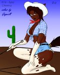  bandanna barefoot branding breasts bulge charrio cleavage clothed clothing country cowboy_hat cowgirl cutoffs denim_shorts equine female gingerm hat horse jeans kerchief knotted_shirt mammal ranch rhiannon rhiannon_(gingerm) rural shorts solo tight_pants toes western 