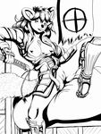  armor boneitis bottomless breasts clitoris clothing female half-dressed nipples open_shirt pussy pusys shirt solo spread_legs spreading sword unknown_species weapon 