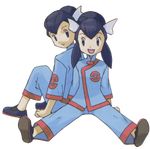  (pokemon) brother_and_sister fuu fuu_(pokemon) game_freak gym_leader lowres nintendo official_art pokemon pokemon_(game) pokemon_rse pokemon_ruby_and_sapphire ran ran_(pokemon) siblings sugimori_ken twins 