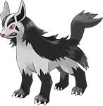  game_freak lowres mightyena nintendo no_humans official_art pokemon pokemon_(game) pokemon_rse pokemon_ruby_and_sapphire sugimori_ken 