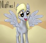  arrkhal blonde_hair derpy_hooves_(mlp) english_text equine female feral friendship_is_magic hair horse mammal muffins my_little_pony pegasus pony solo text wing_boner wingboner wings 