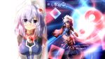  blush breasts character_name highres letty_whiterock looking_at_viewer medium_breasts purple_eyes red_eyes smile solo touhou wallpaper yurume_atsushi 