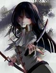  bad_id bad_pixiv_id black_hair cravat gintama hime_cut imai_nobume long_hair red_eyes solo sword wakuraba weapon 