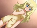  awa blonde_hair blue_eyes blush character_request kirarin_revolution towel tsukishima_kirari 