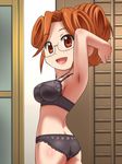  ass awa black_bra black_panties bra kami_nomi_zo_shiru_sekai katsuragi_mari orange_eye orange_eyes orange_hair panties underwear 