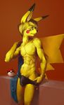  darkthur dash duncan invalid_tag male pikachu pinup pok&eacute;ball pok&eacute;mon teasing underwear yellow 