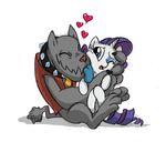  &hearts; blue_eyes canine cute diamond_dogs_(mlp) dog equine eyes_closed female friendship_is_magic hair horn horse licking male mickeymonster my_little_pony pony purple_hair rarity_(mlp) tongue tongue_out unicorn 