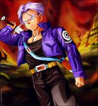  :| belt blue_eyes blue_hair clenched_hand closed_mouth condemned2love dragon_ball dragon_ball_z highres jacket male_focus md5_mismatch muscle resized sheath sword trunks_(dragon_ball) upscaled v-shaped_eyebrows weapon 