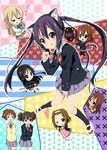  akiyama_mio animal_ears bad_id bad_pixiv_id black_hair cat_ears chibi fake_animal_ears guitar hirasawa_ui hirasawa_yui instrument k-on! kotobuki_tsumugi kurou_(quadruple_zero) long_hair multiple_girls nakano_azusa red_eyes school_uniform sleeping suzuki_jun tail tainaka_ritsu twintails yamanaka_sawako 