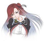  breasts large_breasts long_hair misnon_the_great red_hair riela_marcellis senjou_no_valkyria senjou_no_valkyria_3 solo 