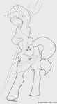  anthro anthrofied applejack_(mlp) black_and_white butt cutie_mark equine female friendship_is_magic hat horse looking_at_viewer mammal monochrome my_little_pony one_eye_closed pitchfork plain_background pony presenting scappo seductive solo undressing white_background wink 