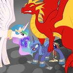  balddumborat bdsm blood blue_hair bound chain chained claws clenched_teeth crown crying cutie_mark death_by_penis dragon equine eyes_closed female feral forced friendship_is_magic hair helmet horn interspecies male mammal my_little_pony open_mouth penis princess_celestia_(mlp) princess_luna_(mlp) rape ridiculous_fit screaming size_difference straight teeth thick_penis tongue winged_unicorn wings 