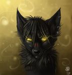  black_hair bright_eyes canine fluffy glowing_eyes hair mammal solo stasya_sher whiskers wolf yellow_eyes 
