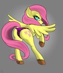  absurd_res cutie_mark deerkosprince equine eyelashes female feral fluttershy_(mlp) friendship_is_magic hair hi_res hooves looking_at_viewer mammal my_little_pony mysteriousmuffin panties pegasus pink_hair presenting seductive solo underwear wings 